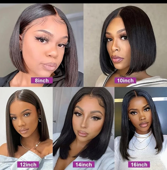 Full Lace w/ Brown Front Bob Wig w/ Combs