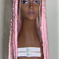 32 Inch Full Lace Braided Unit w/ Beads on w/ Square Parts