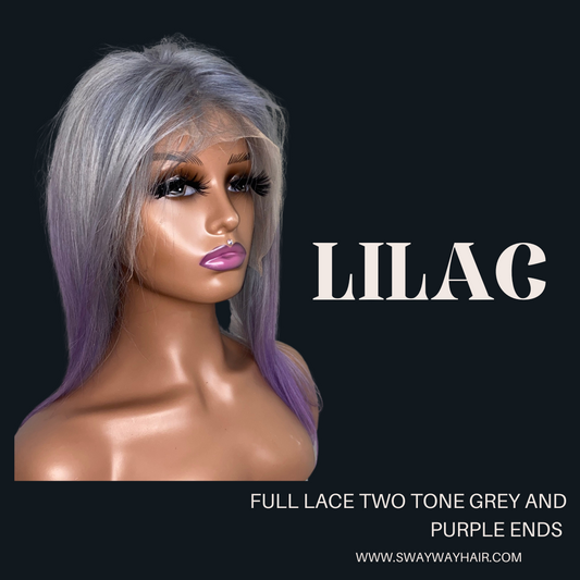 * PRE ORDER *FULL LACE TWO TONE GREY AND PURPLE ENDS