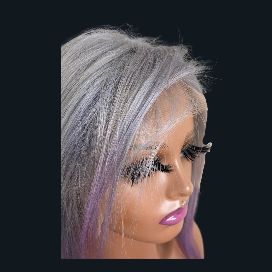 * PRE ORDER *FULL LACE TWO TONE GREY AND PURPLE ENDS